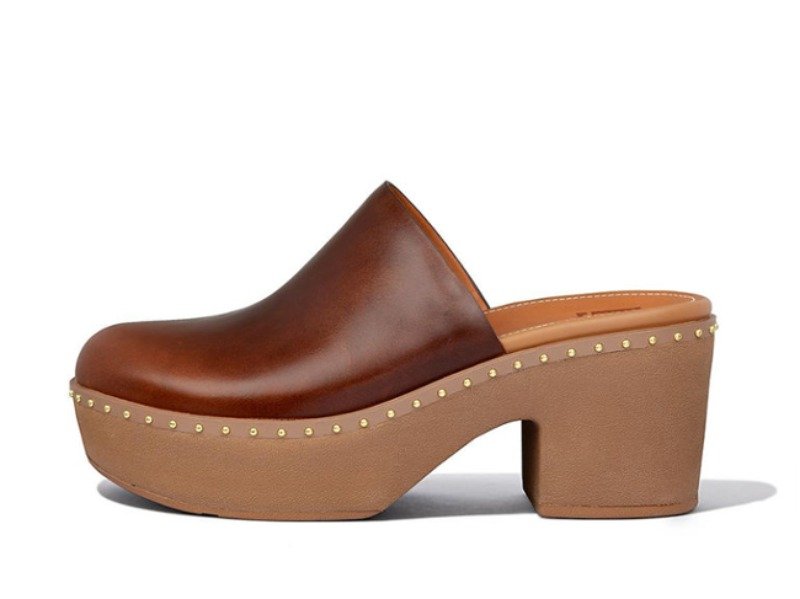 Pilar Leather Mule Platforms