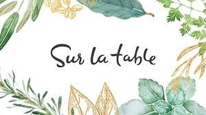 sur la table
